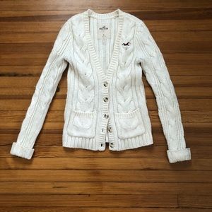 Cream wool cardigan